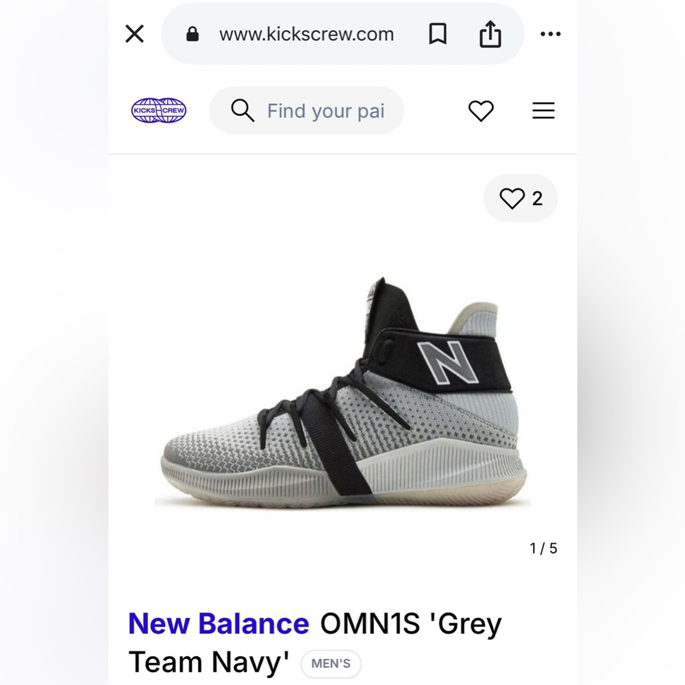 New BalanceOMN1S 'Grey Team Navy'MEN'S